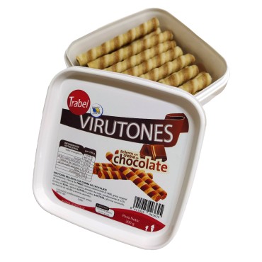 Virutones rellenos de chocolate